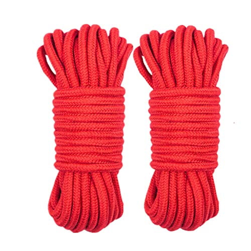 QH Soft Cotton Rope Black 5/16 Inch x 32 Feet - Durable Comfortable Multipurpose Rope,Set of 2 QH Soft Cotton Rope Black 5/16 Inch x 32 Feet - Durable Comfortable Multipurpose Rope,Set of 2